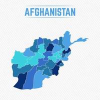 Afghanistan detaillierte Karte mit Regionen vektor