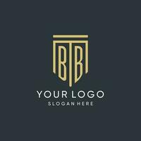 bb Monogramm mit modern und Luxus Schild gestalten Design Stil vektor