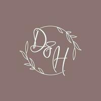 dh Hochzeit Initialen Monogramm Logo Ideen vektor