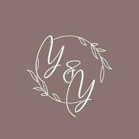 yy Hochzeit Initialen Monogramm Logo Ideen vektor