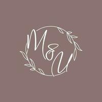 mu Hochzeit Initialen Monogramm Logo Ideen vektor