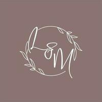 lm Hochzeit Initialen Monogramm Logo Ideen vektor