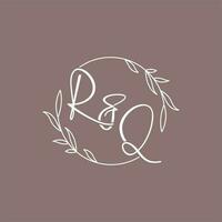 rq bröllop initialer monogram logotyp idéer vektor