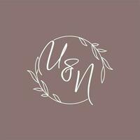 un Hochzeit Initialen Monogramm Logo Ideen vektor