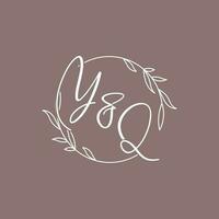 yq Hochzeit Initialen Monogramm Logo Ideen vektor