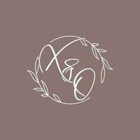 xo Hochzeit Initialen Monogramm Logo Ideen vektor