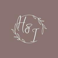 Hallo Hochzeit Initialen Monogramm Logo Ideen vektor