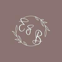 eb Hochzeit Initialen Monogramm Logo Ideen vektor