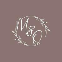 mo Hochzeit Initialen Monogramm Logo Ideen vektor