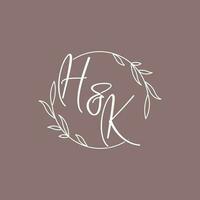 hk bröllop initialer monogram logotyp idéer vektor