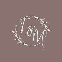 tm Hochzeit Initialen Monogramm Logo Ideen vektor