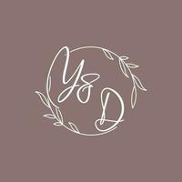 yd Hochzeit Initialen Monogramm Logo Ideen vektor