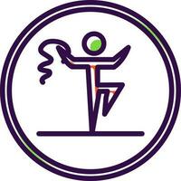 rhythmisch Gymnastik Vektor Symbol Design