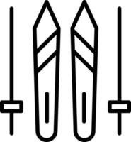 Ski Stöcke Vektor Symbol Design