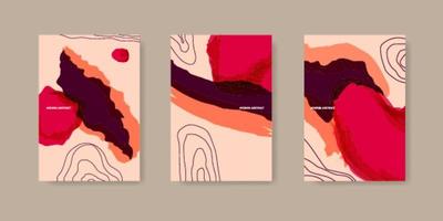 abstrakte moderne Formen. Satz von kreativen Minimalisten. Postkarten- oder Broschürenumschlagdesign. vektor