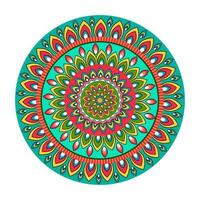 bunt Blumen- runden Mandala Muster Design. vektor