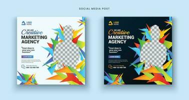 Digital Marketing Agentur und kreativ korporativ Sozial Medien Post vektor