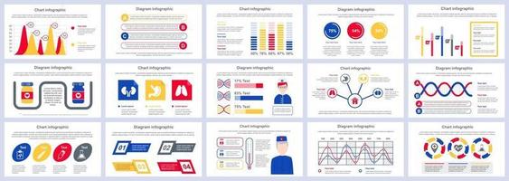 medizinische Dienstleistungen Infografiken Präsentation Folien Vorlage Vektor-Design-Vorlage vektor