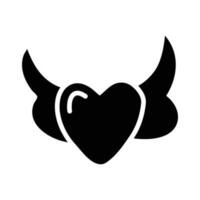 hjärta vektor fast ikon design illustration. fest och fira symbol på vit bakgrund eps 10 fil