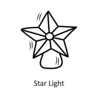 Star Licht Vektor Gliederung Symbol Design Illustration. Neu Jahr Symbol auf Weiß Hintergrund eps 10 Datei