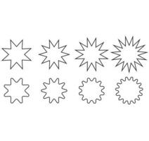 Star gestalten Symbol Satz. Star Symbol Symbol Satz. vektor