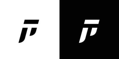 modern och unik brev pt initialer logotyp design vektor