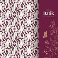 javanese batik mönster stock vektor