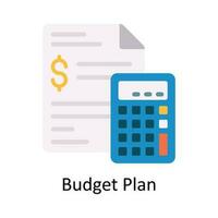 budget planen vektor platt ikon design illustration. finansiera symbol på vit bakgrund eps 10 fil