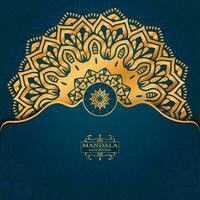 Luxus Mandala Hintergrund mit golden Arabeske Muster Arabisch islamisch Stil vektor