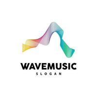 Musik- Welle Logo, einfach elegant Gradient Linie Design, Musik- Equalizer Vektor, Symbol Vorlage Symbol vektor