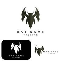 natt djur halloween bat logotyp vektor symbol