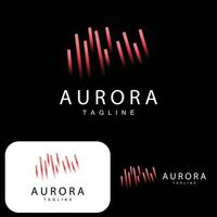 Aurora Logo, einfach Design tolle natürlich Landschaft von Polarlicht, Vektor Symbol Vorlage, Illustration