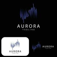 Aurora Logo, einfach Design tolle natürlich Landschaft von Polarlicht, Vektor Symbol Vorlage, Illustration