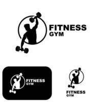 Fitness-Logo, Fitness-Logo-Vektor, Design geeignet für Fitness, Sportgeräte, Körpergesundheit, Produktmarken für Körperergänzungen vektor