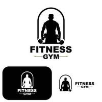 Gym logotyp, kondition logotyp vektor, design lämplig för kondition, sporter Utrustning, kropp hälsa, kropp tillägg produkt märken vektor