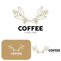 Kaffee Logo, Kaffee Baum Design, Cafe trinken Vektor, Symbol Marke Illustration Symbol vektor