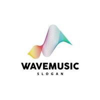 Musik- Welle Logo, einfach elegant Gradient Linie Design, Musik- Equalizer Vektor, Symbol Vorlage Symbol vektor