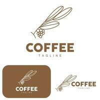 Kaffee Logo, Kaffee Baum Design, Cafe trinken Vektor, Symbol Marke Illustration Symbol vektor