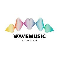 Musik- Welle Logo, einfach elegant Gradient Linie Design, Musik- Equalizer Vektor, Symbol Vorlage Symbol vektor