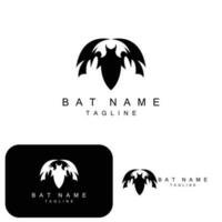 natt djur halloween bat logotyp vektor symbol