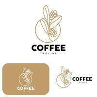 Kaffee Logo, Kaffee Baum Design, Cafe trinken Vektor, Symbol Marke Illustration Symbol vektor