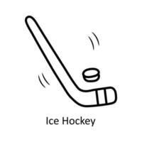 is hockey vektor översikt ikon design illustration. olympic symbol på vit bakgrund eps 10 fil