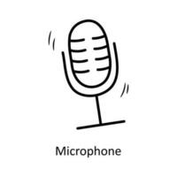 Mikrofon Vektor Gliederung Symbol Design Illustration. Party und feiern Symbol auf Weiß Hintergrund eps 10 Datei