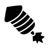 Feuer Rakete Vektor solide Symbol Design Illustration. Party und feiern Symbol auf Weiß Hintergrund eps 10 Datei