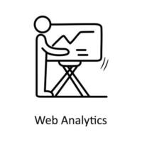 Netz Analytik Vektor Gliederung Symbol Design Illustration. Geschäft Symbol auf Weiß Hintergrund eps 10 Datei