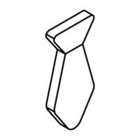 editierbare Design-Ikone der Krawatte vektor