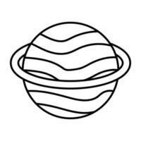 editierbar Design Symbol von drehend Planet vektor