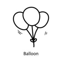 Ballon Vektor Gliederung Symbol Design Illustration. Party und feiern Symbol auf Weiß Hintergrund eps 10 Datei