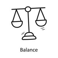 Balance Vektor Gliederung Symbol Design Illustration. Geschäft Symbol auf Weiß Hintergrund eps 10 Datei