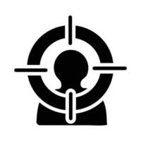 Ziel Vektor solide Symbol Design Illustration. olympisch Symbol auf Weiß Hintergrund eps 10 Datei